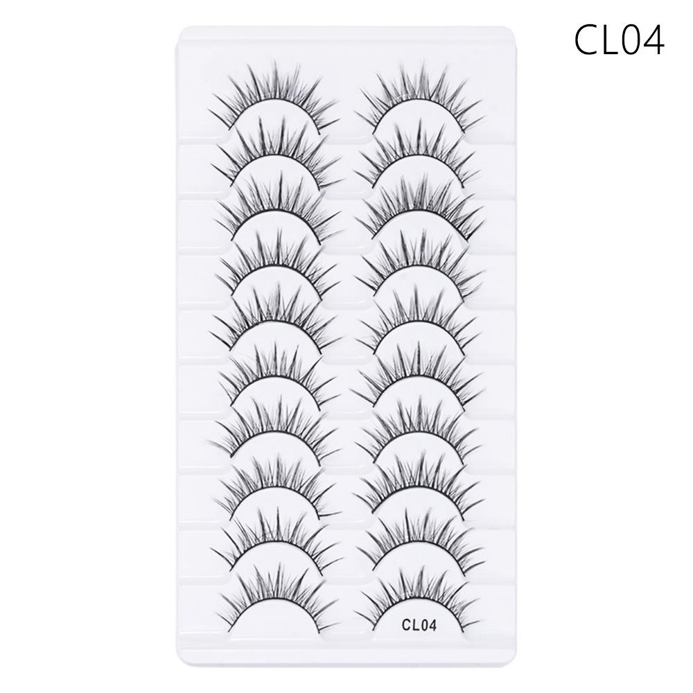 10 Pairs Natrual Long False Eyelashes Full Strip Fake Eyelash 3D Faux Mink Lash Eye Lash Extension