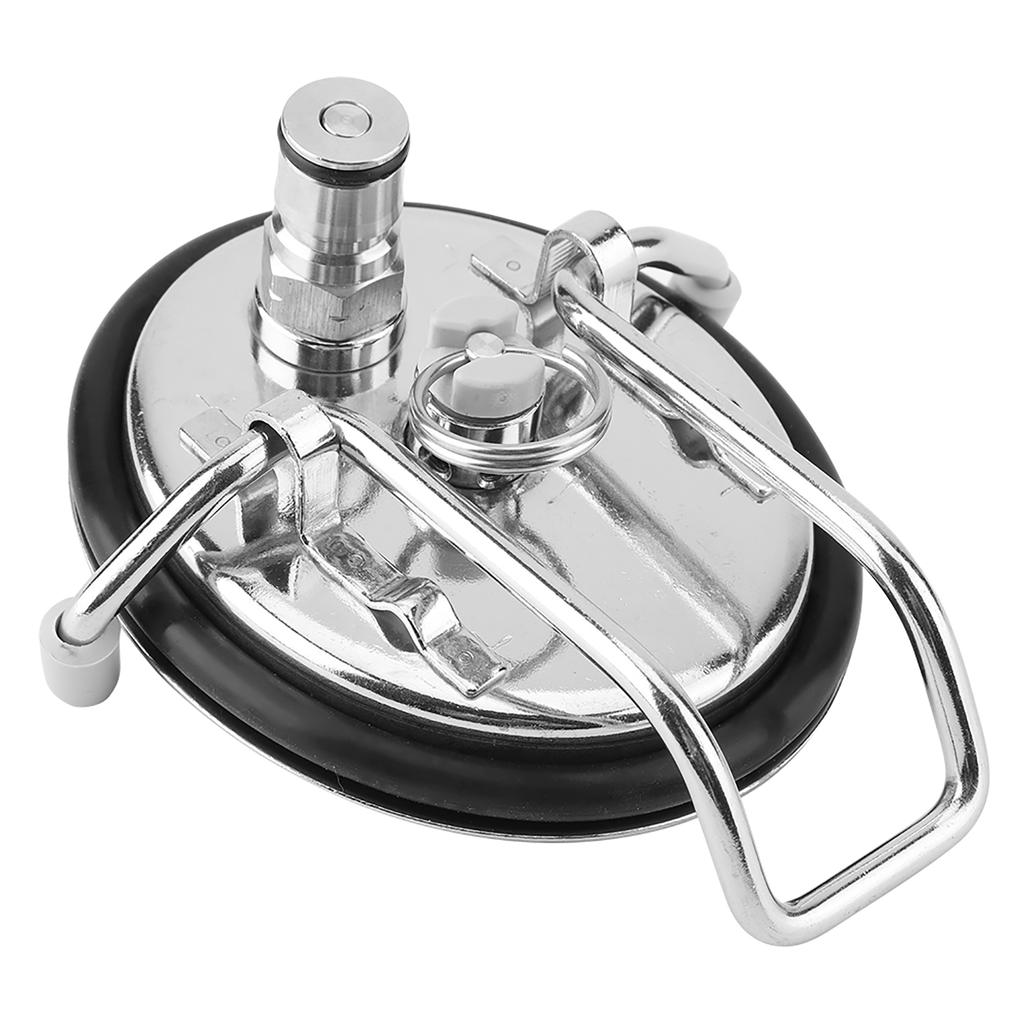 Hjemmebrygget Cornelius-stil karboneringsfatlokk med 0,5 mikron diffusjonsstein