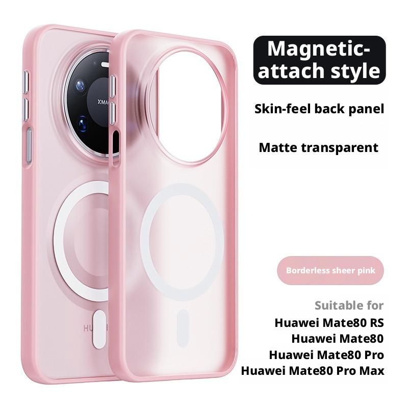 For Huawei Mate 80 Pro Max,80/80RS/80 70 60 Pro Plus,Case Skin-feel Matte Translucent 360° Holder Ring Magnetic Protective Cover