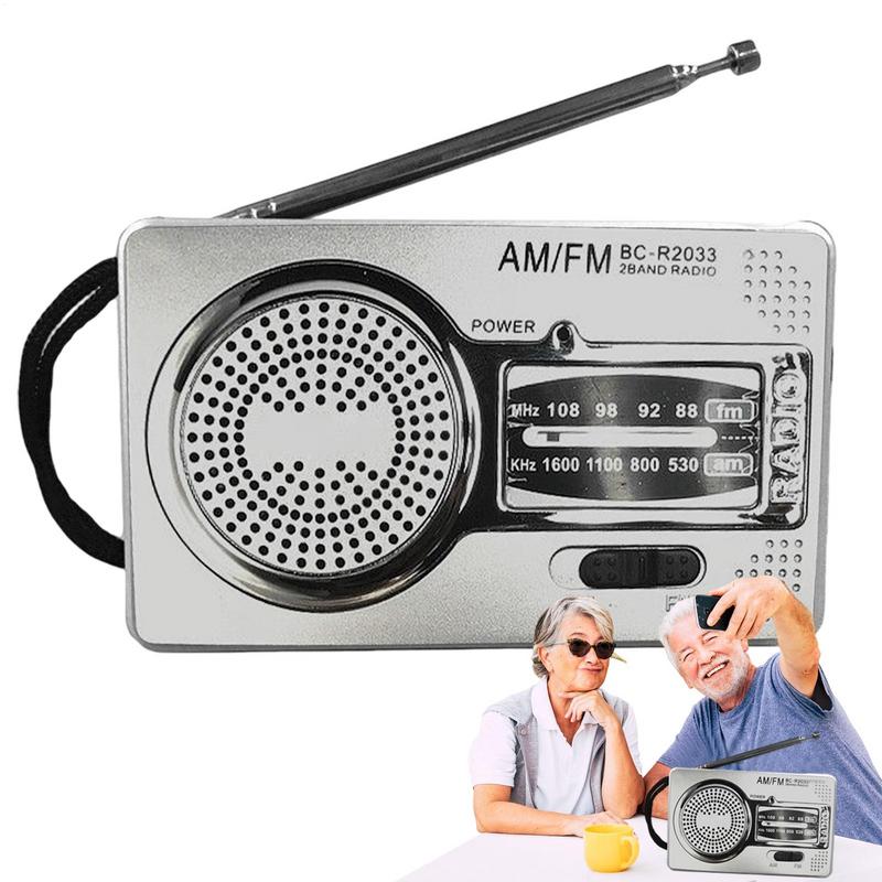 HOT Mini Radio AM FM Battery Operated Portable Radio Best Reception Longest Lasting For Running Walking Home Soundbox R2048