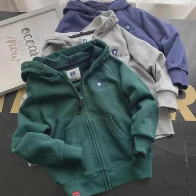 Warme Kapuzenjacke für Jungen - Herbst/Winter Reißverschlusspullover