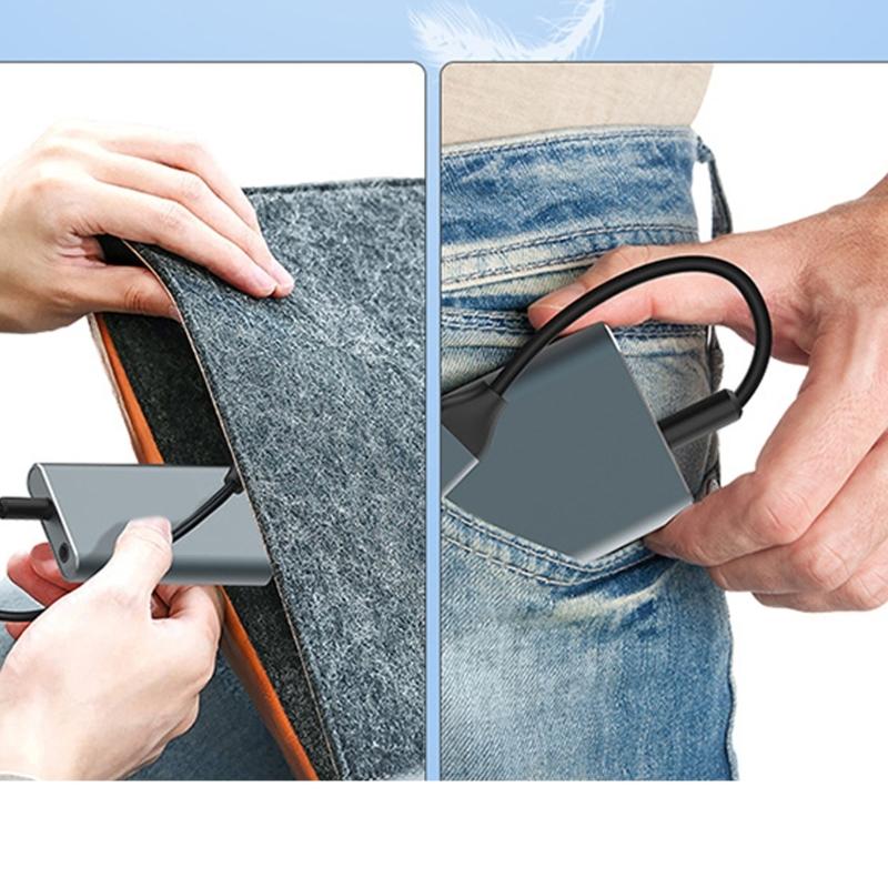 AR Glasses Charging Adapter Type C Connection Wires Mini Expansion Dock for Keep Device Powered and Ready 120mm