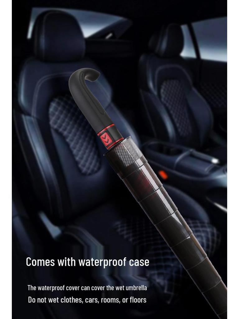 Duży parasol golfowy podwójnego przeznaczenia z wbudowanym wodoodpornym pokrowcem, kolorowy design, odpowiedni na każdą pogodę.