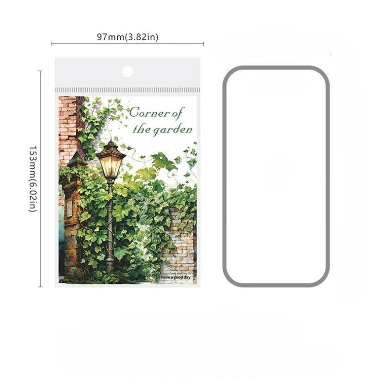 30 Sheet Beautiful Garden Themed Stickers Elegant Garden Scenes for Hand Account Decoration Scrapbook Collage