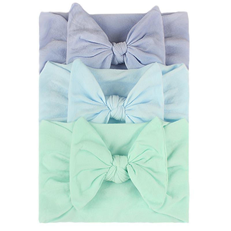 3PCS Nylon Bow Elastic Strap Headgear, Simple and Fashionable Decoration Baby Headband Accessories