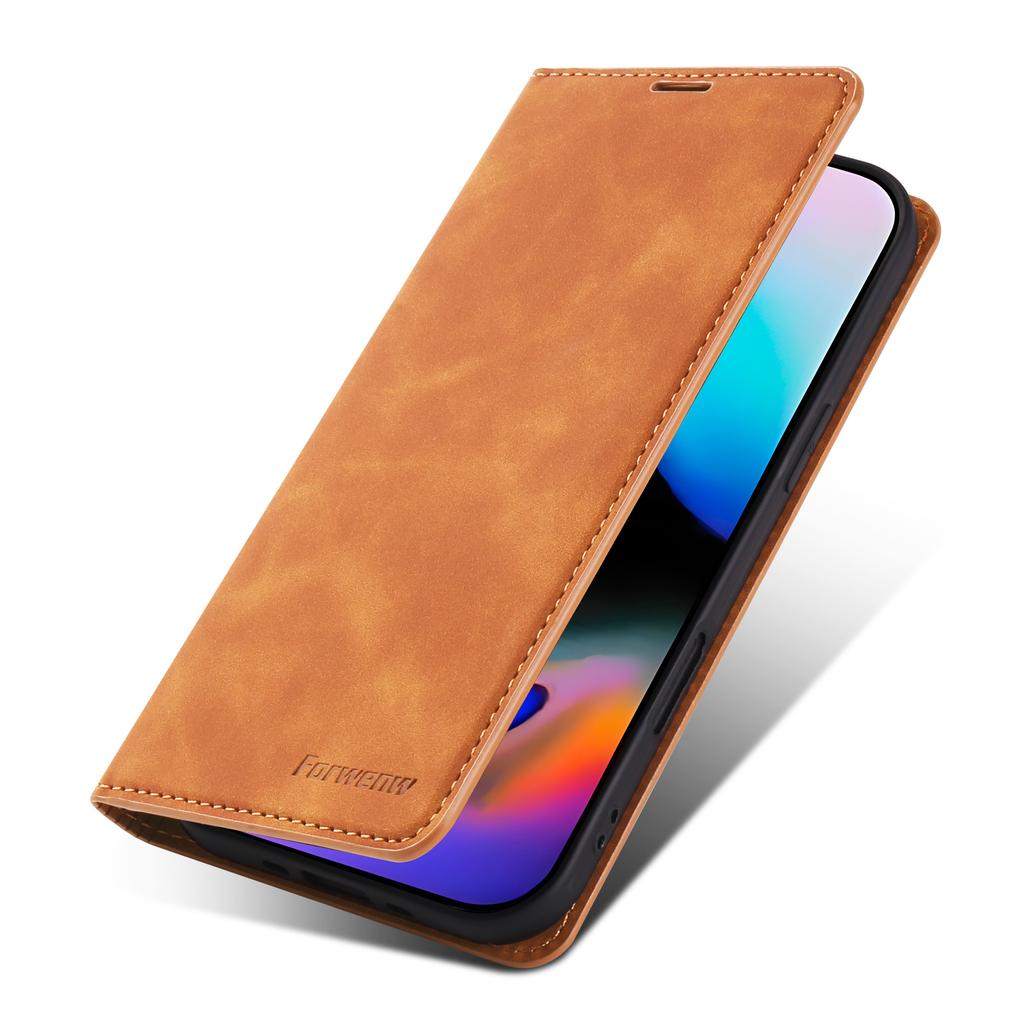 FORWENW For iPhone Air Wallet Case Magnetic Absorption Leather Flip Phone Cover with Stand