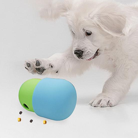 Hundgodisdispenser Leksak Rullande Hundmatsdispenser Silikon Långsam Matare Interaktiv Hundleksak för Utomhusträning Nosning