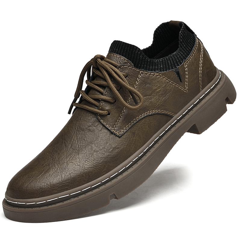 

Fashion Classic Lace-Up Flats Casual Genuine Leather Dress Shoes Business Wedding Slip-Resistant Shoes Men s Comfortable Oxford Shoes 44