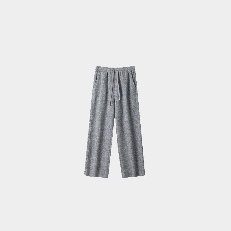 

Women s Yak Wool Pants - Autumn/Winter Collection: Solid Color, Minimalist, Straight-Leg, Comfortable, Warm, Casual Style (FSY51526) Medium