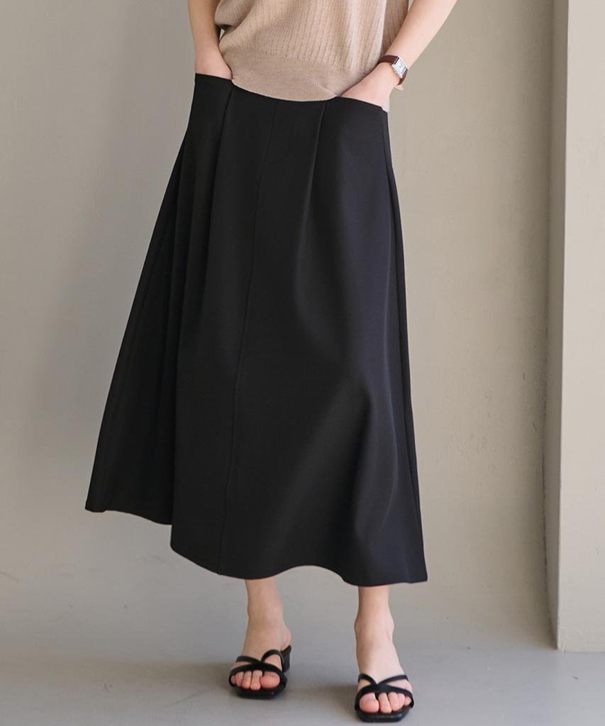 LUSIDA Air Flare Long Skirt_2 Colors
