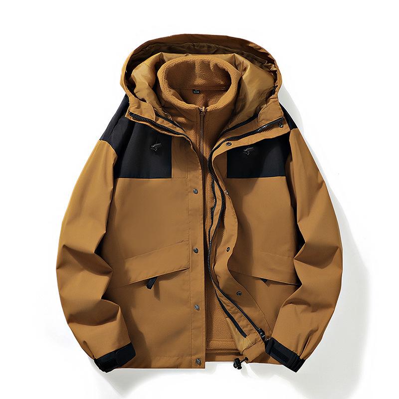 

Новый зимний уличный костюм-тройка из двух частей для мужчин и женщин, одного стиля, съемная порнографическая куртка для пары 4XL