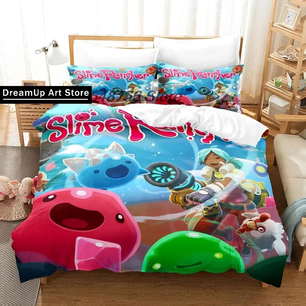 Slime Rancher 2 Bedding Set Single Twin Full Queen King Size Bed Set Aldult Kid Bedroom Duvetcover Sets 3D Kawaii Bed Sheet Set