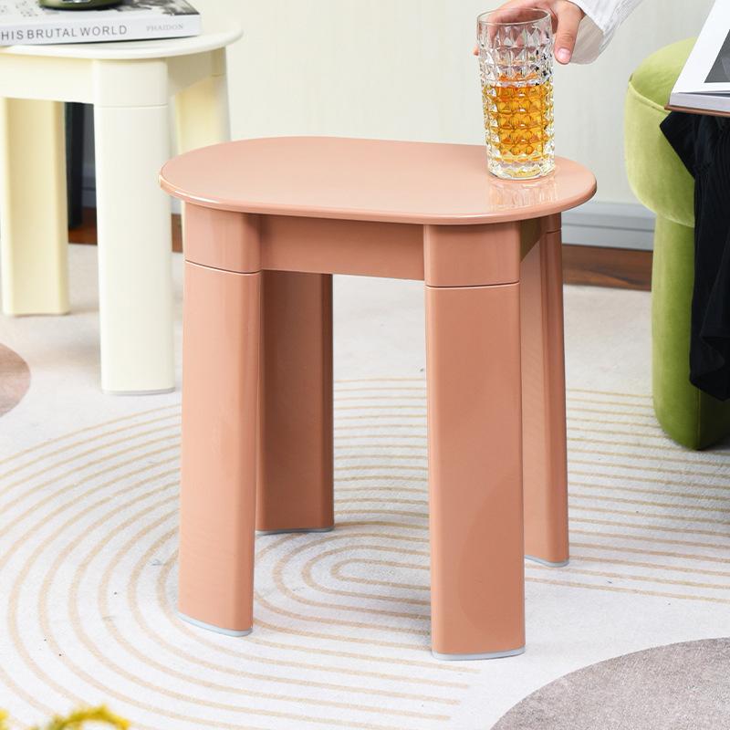 1Pc Plastic Round Stool, Shoe Changing Stool In The Living Room, Creative, Modern and Simple In The Living Room