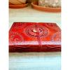 Semi Precious Stone Embossed Leather Bound Notebook, Stoned Leather Journal, Unlined Leather Notebook Handmade Diary Medium Size 5 by 7