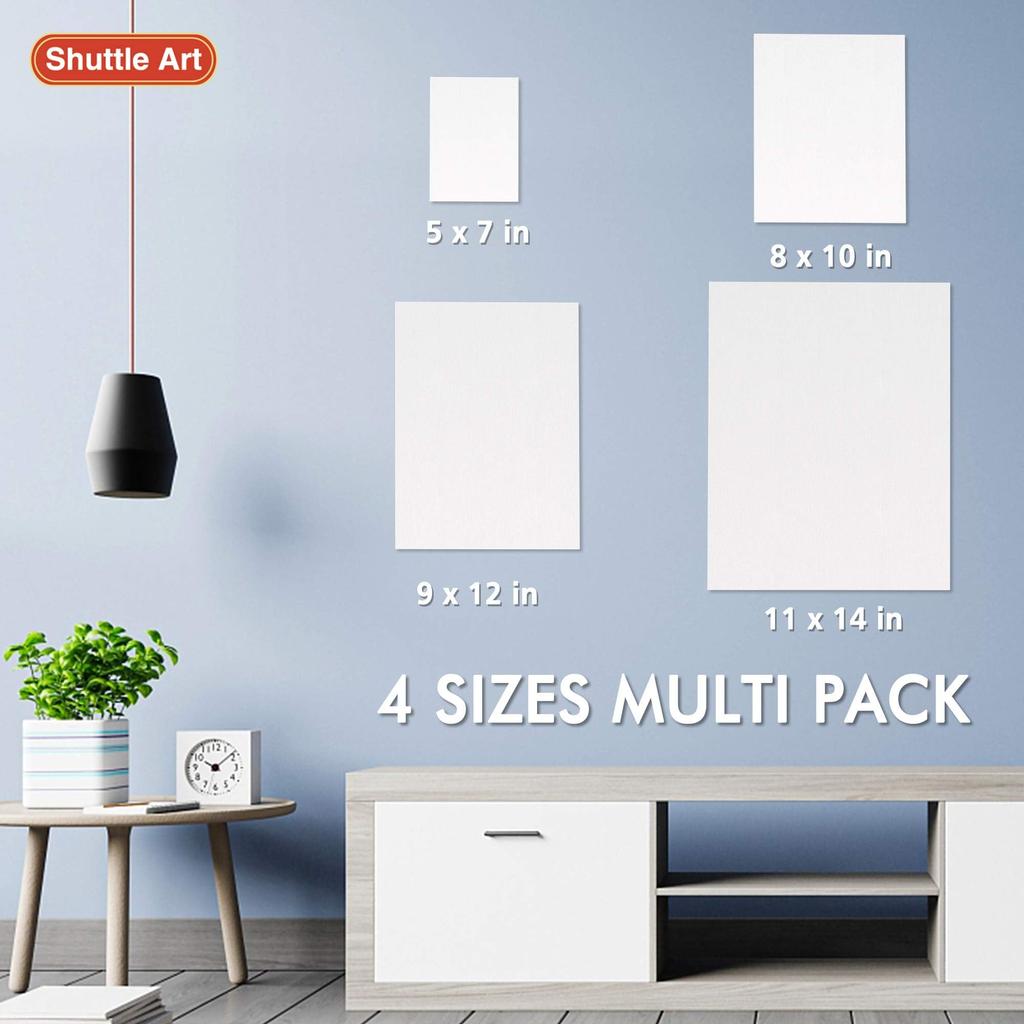 Shuttle Art Canvas Boards Bold Canvas Set of 36 Cotton For Oil and Watercolor Rectangular Thick Panel Canvas Painting Material Art Board Mini Crafts
