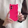 Cute bear ears for iPhone15Pro max Apple 17 mobile phone case 14/13 New 16 niche style