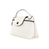 Longchamp Le Pliage Fashion Trend Snap Button Zipper Closure Leather Mahjong Shoulder Crossbody Bag Women bags Off-white 10188987037