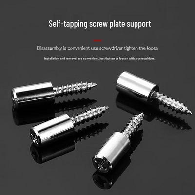 Punch-Free Self-Tapping Screw for Wood, Glass, and Wardrobe Shelf Support