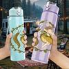 1PC Wreath Forest Fairy Art 750ml Color Plastic Sports Water Bottle Leakproof Flip Straw Lid Suitable for Sports Office Home Use