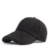 Unisex Korean Style Thickened Lamb Wool Baseball Cap for Autumn and Winter - Solid Color, Warm, Casual Outdoor Hat