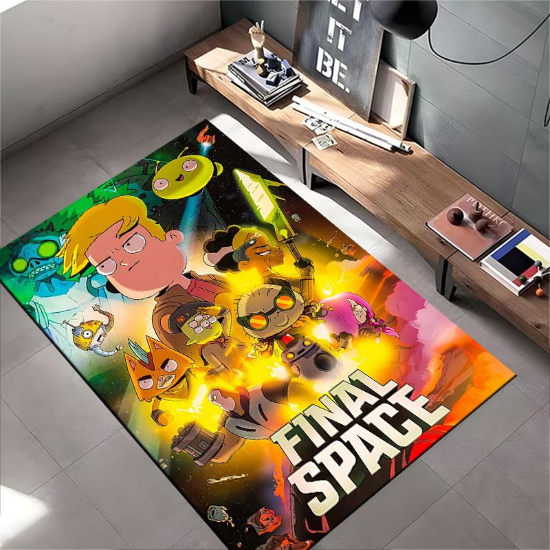 Final Space Cartoon Design suitable as a non-slip mat for the living room or bedroom sofa