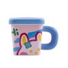 Cream Bear Square Water Cup High Precision Ceramic Cup with Lid Large Capacity Creative Cartoon Mug High End Feeling