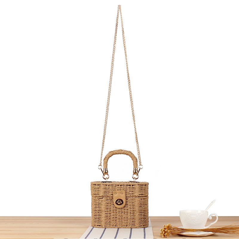New Woven Bag with Adjustable Strap, Japanese Korean Inspired Paper Rope Crossbody Purse, Minimalist Dual-Use Shoulder Bag for Casual Outings