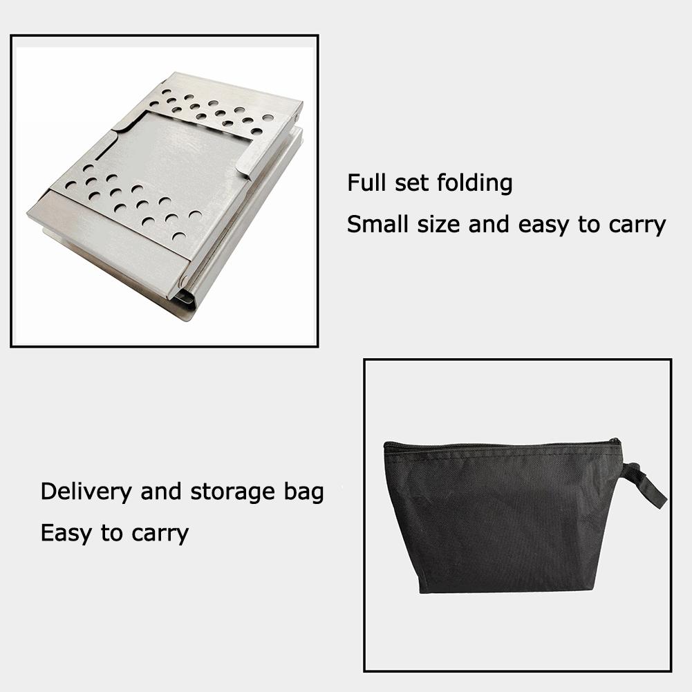 Foldable Camping Wood Stove Portable Folding Firewood Furnace Ultralight Multifunction for Fishing Hiking for Backpacking Picnic