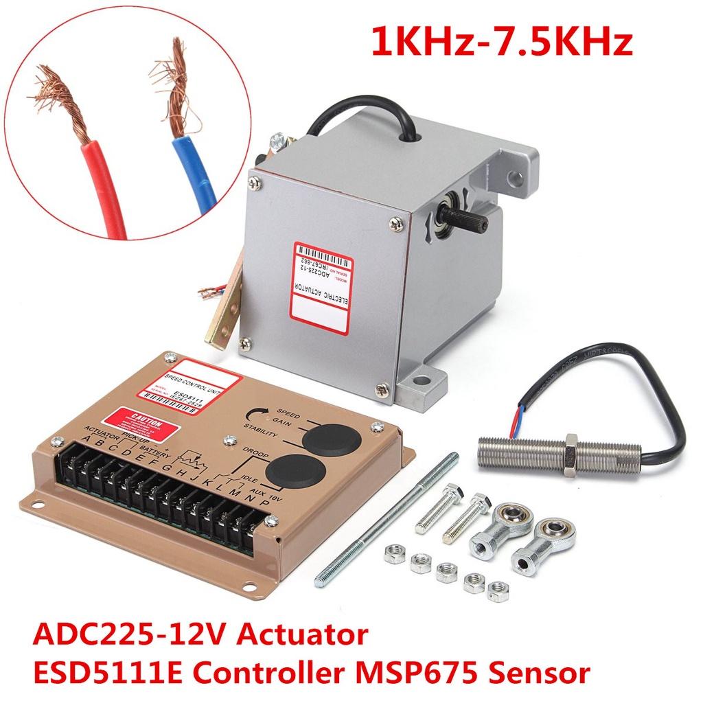 Generator Actuator ADC225 12V with Governor ESD5111E with Pickup Sensor MSP675 for Diesel Generator 1 Set