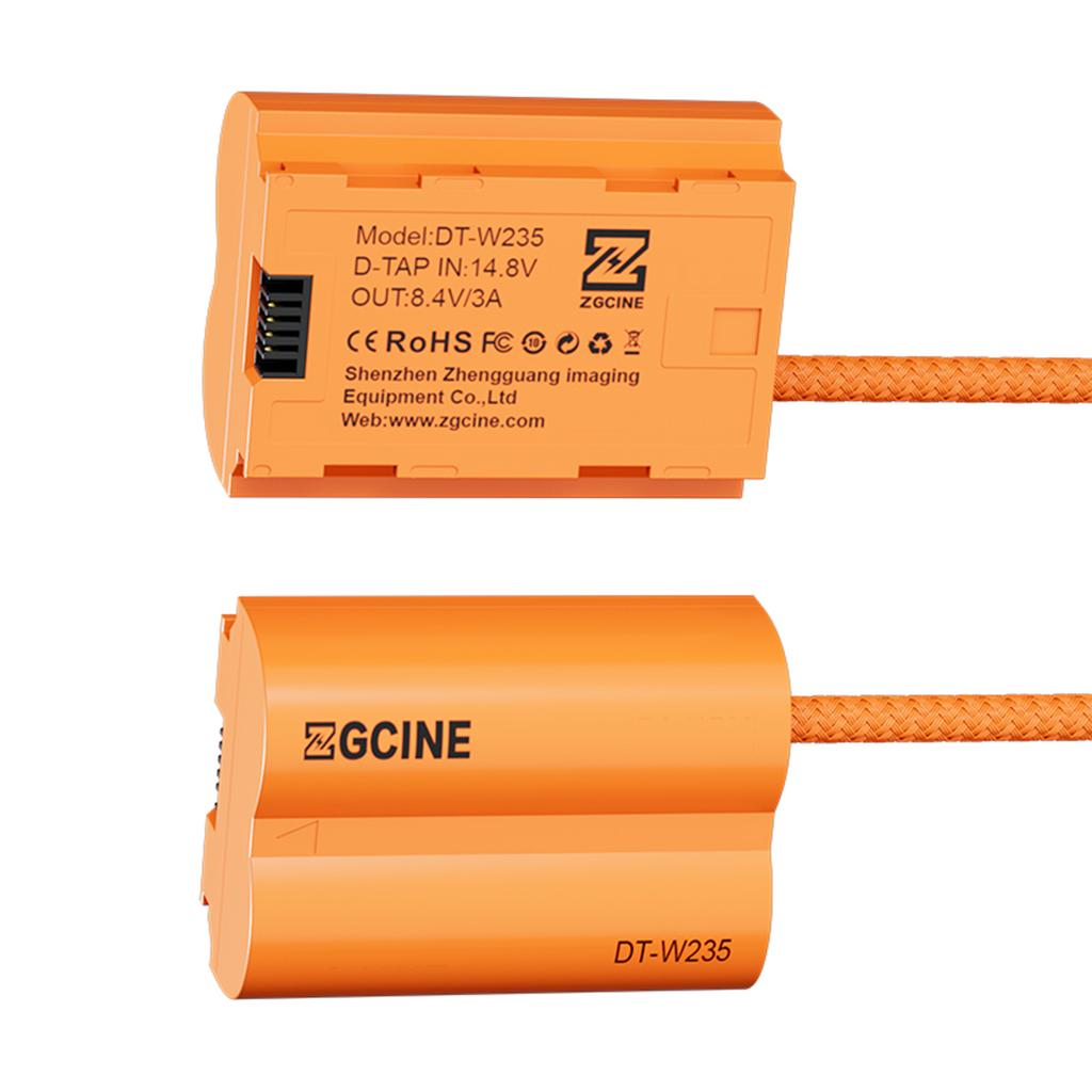 ZGCINE NP-W235 Dummy Battery with D-Tap Connector Power Cable 60cm Long D-Tap to NP-W235 Dummy
