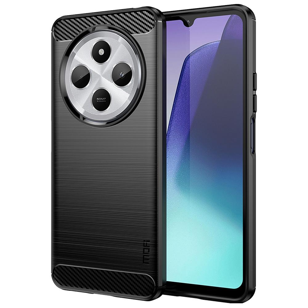 MOFI JK TPU Serie-1 Für Xiaomi Poco C75 4G/Redmi 14R 5G/14C 4G Hülle Kohlefaserstruktur TPU Weiche Handyhülle