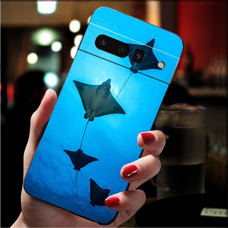 Phone Case For Google Pixel 10 9 Pro XL 9A 8 7 6 Pro Pixel 8A 7A 6A Pixel 8 7 6 5 Ocean Animal Manta Rayjpg