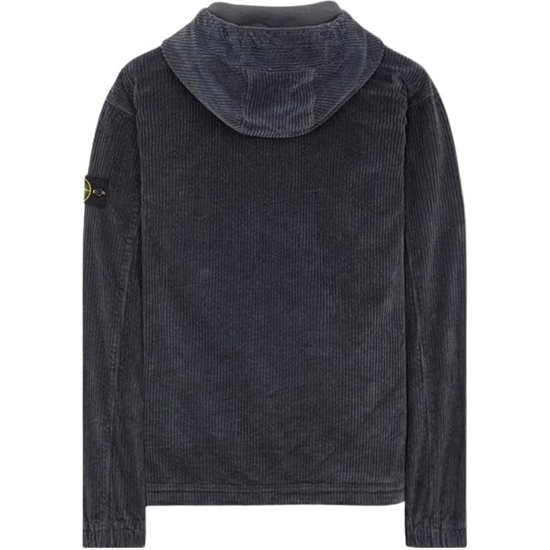 Stone Island Casual Pullover Solid Color Hooded Long Sleeve Sweatshirt Men sweatshirt Black 791511611-V0062