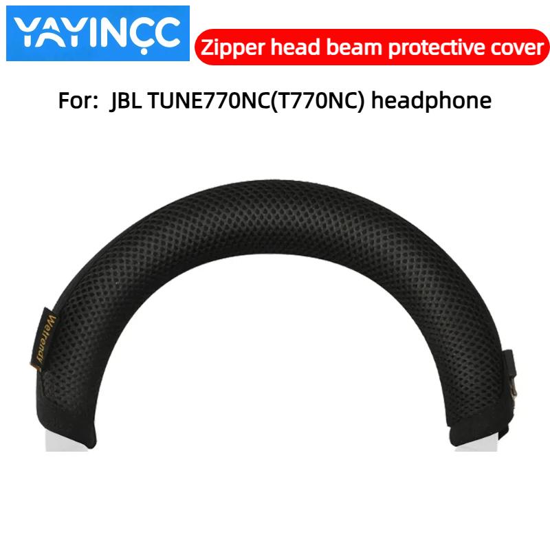 

YAYINCC Quality Headphone Head Beam Cover for JBL TUNE770NC Headphone Zipper knitted fabric headband protective cover