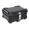 25L Motorcycle Top Box Aluminum Alloy Quick Release Water Resistant with Safety Lock Universal Rear Top Case for Helmet