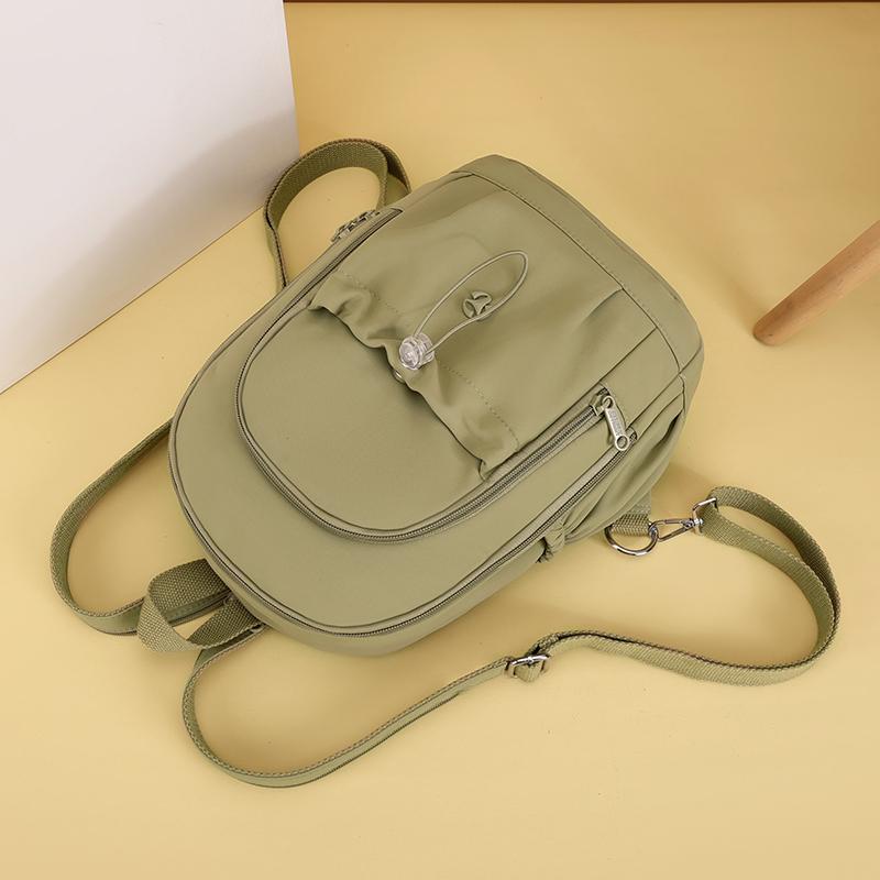 Mochila Pequena Estilo Universitário Mochila de Nylon Feminina Bolsa de Peito Multifuncional