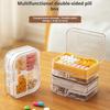 Portable Pill Box Moisture-proof Pill Storage Box Portable 3-in-1 Pill Cutter Storage Box with Moisture-proof Design for Tablets