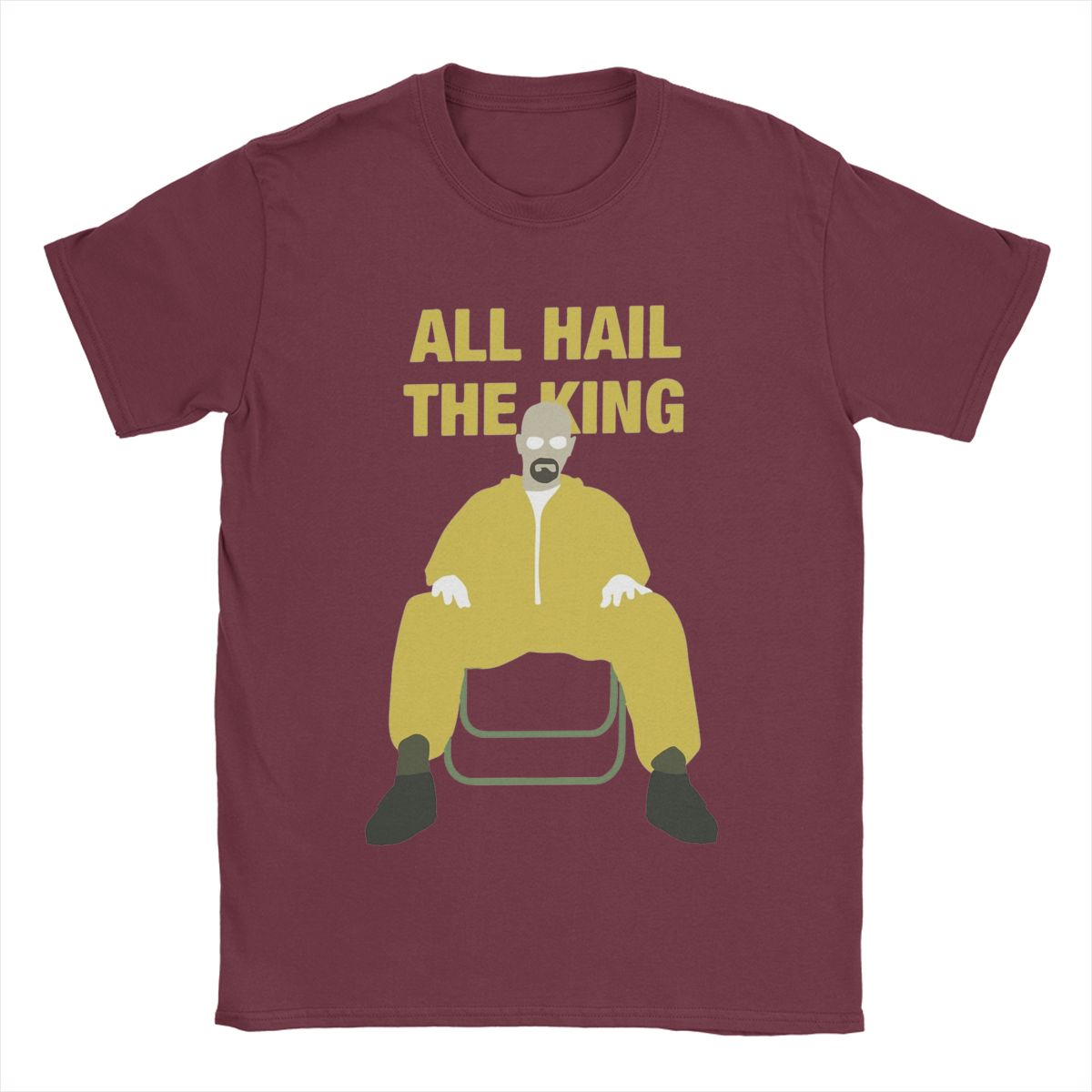 

Мужские футболки All Hail The King Breaking Bad из 100% хлопка, новинка, футболка с коротким рукавом и круглым вырезом, новое поступление футболок XXXXXL бордовый