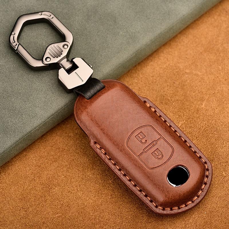 S Oryginalna skórzana osłona etui na kluczyk samochodowy Do Mazda 2 3 6 Atenza Axela Cx-5 Cx5 Cx 5 Cx-7 Cx-9     Smart Key