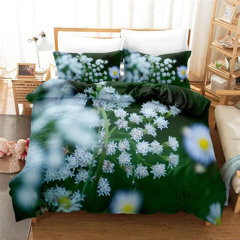 Duvet Cover Bed Linens 3d Flower Bedding Sets Print Valentine's Day Theme Home Textile Set 2/3pcs Cover Sets For Beds Dropship
