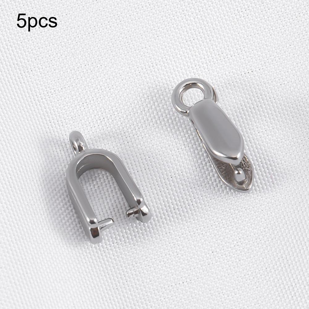 5 Stück 10 Stück Edelstahl-Anhänger-Klemmclip-Verschlusshaken für DIY-Halsketten-Schmuckherstellungsmaterial