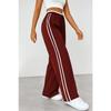 Pantaloni della tuta da donna a gamba larga con coulisse in vita elasticizzata, vestibilità ampia, striscia laterale, pantaloni casual