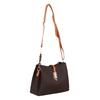 Damen Handtasche Handtasche Langer Riemen Hübsches Design Einzelne Schulter Handtasche für Strandparty Reise Kaffee mit Braun Kostenlos