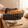 1 Pair Non-slip Kitchen Microwave Gloves Cotton Lining Heat Insulated Gloves Oven Gloves  Pot Lid