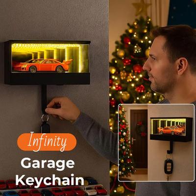 Porte-clés Infini Mural pour Garage avec Lumière LED Créatif Appartement Maison Bureau Accroche-clés Porte Ambiance de Noël