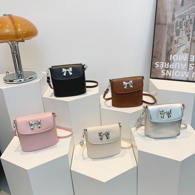 Fashion Korean Style Gentle Bow Small Bag for Women Spring New Crossbody Bag Bucket Bag for Women