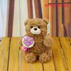 Plüsch-Teddybär-Geschenk mit Rosenblüten für Abschluss- und Weihnachtsfeiern