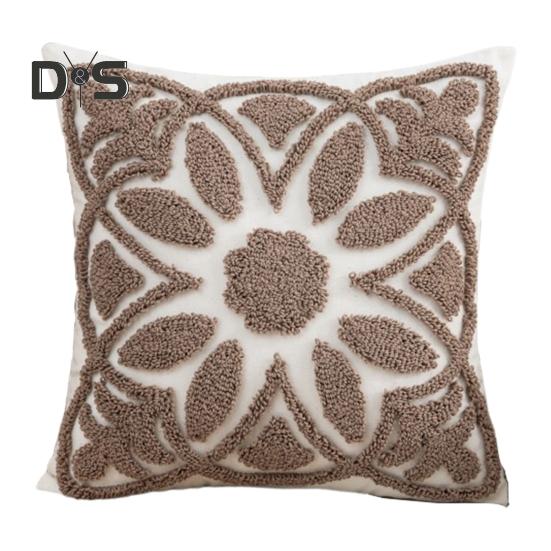 Kissenbezug in Kontrastfarbe, Bohemina-Stil, 3D-Blumendekor, Home-Office-Party-Dekor, Schlafzimmer, Auto, Wohnzimmer, Sofa, Überwurfkissenbezug