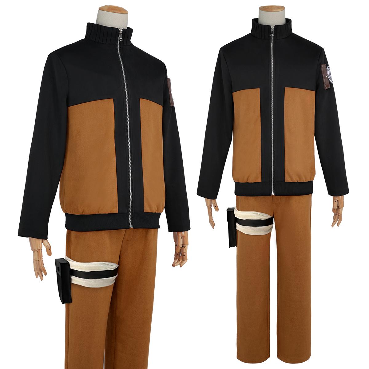 HOLOUN Anime Uzumaki Cosplay Kostuum Volwassen Versie Top Broek Hoofddeksel Kerst Nieuwjaarsgeschenk Cos Convention XS（old） brown