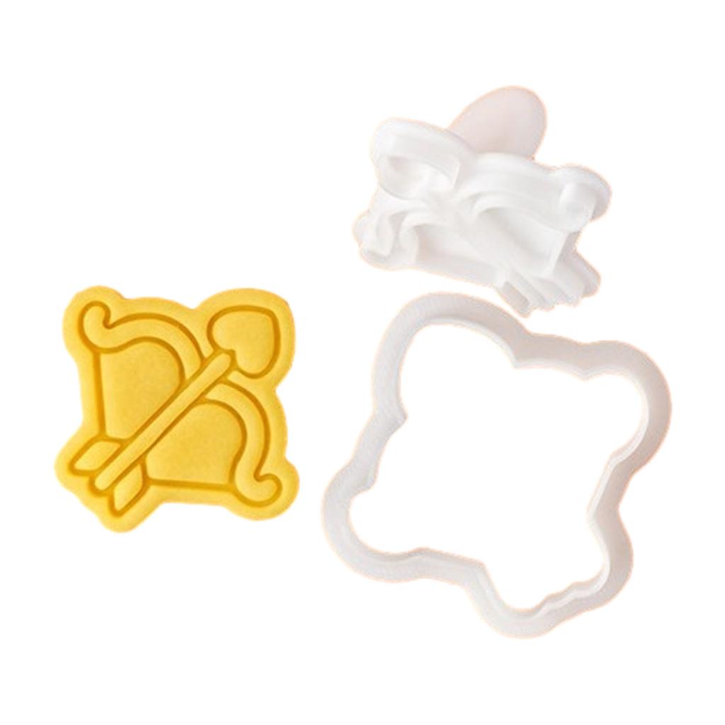 Valentine's Day Cookie Cutters Cartoon Pressable Biscuit Mold Holiday Biscuit Fondant Cookie Stamps Party Supplies